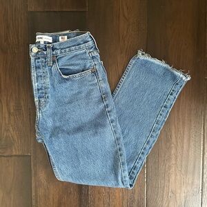 RE/DONE High Rise Stove Pipe Denim Jeans